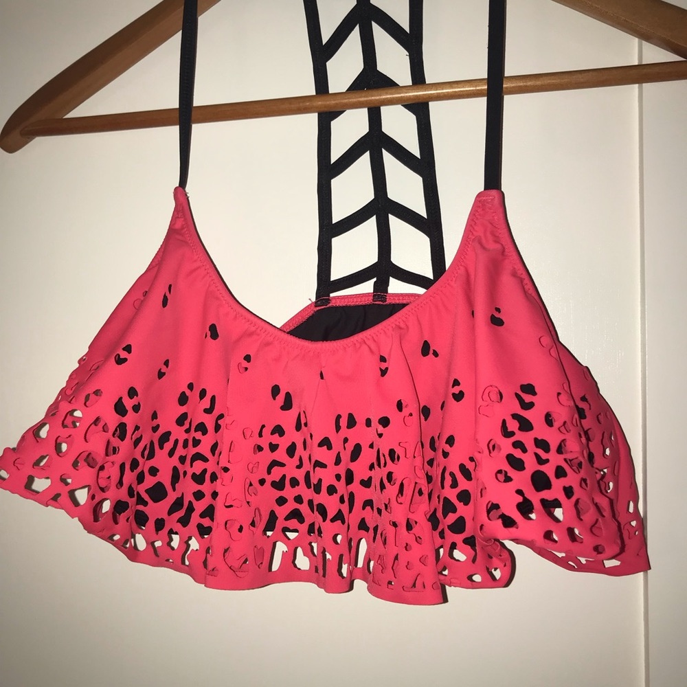 VS pink unlined bikini top